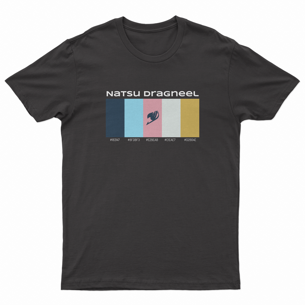 Fairy tail Natsu Dragneel T-Shirt Palette Design