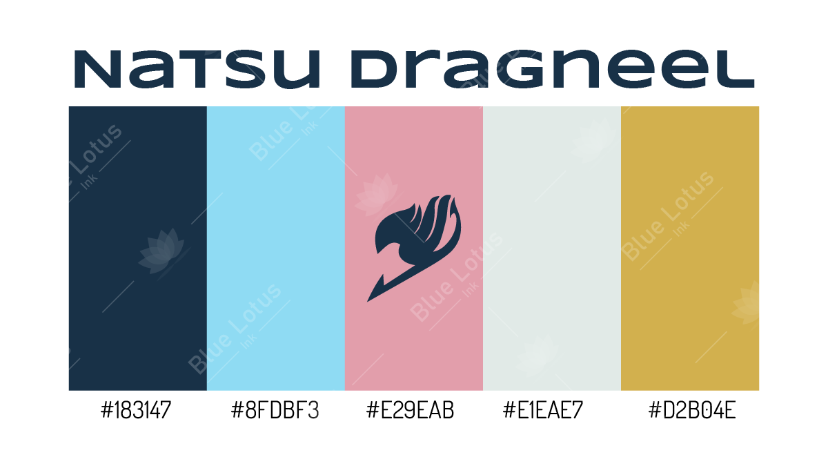 Fairy tail Natsu Dragneel T-Shirt Palette Design