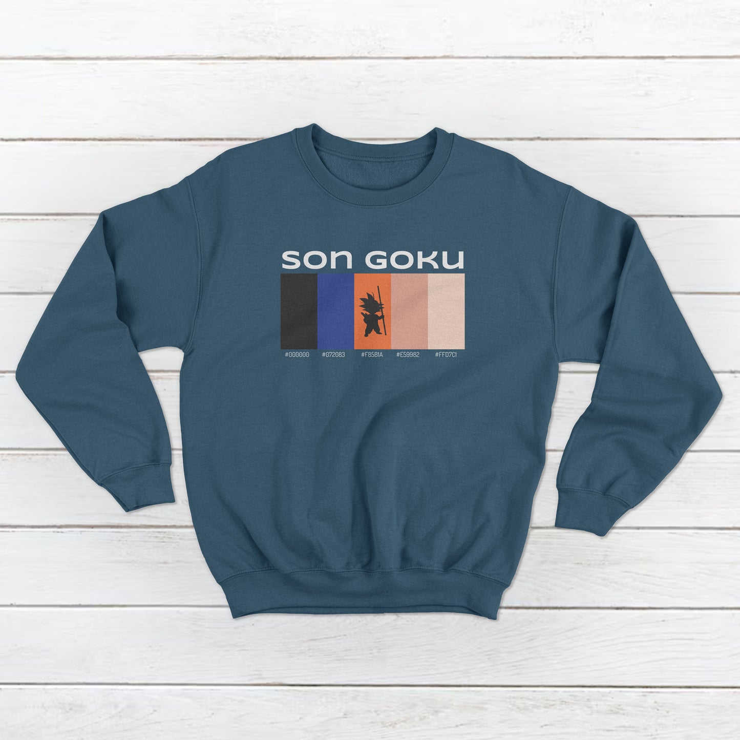 Unisex Son Goku from Dragon Ball Z Pallet Design Front and Back Sweatshirt