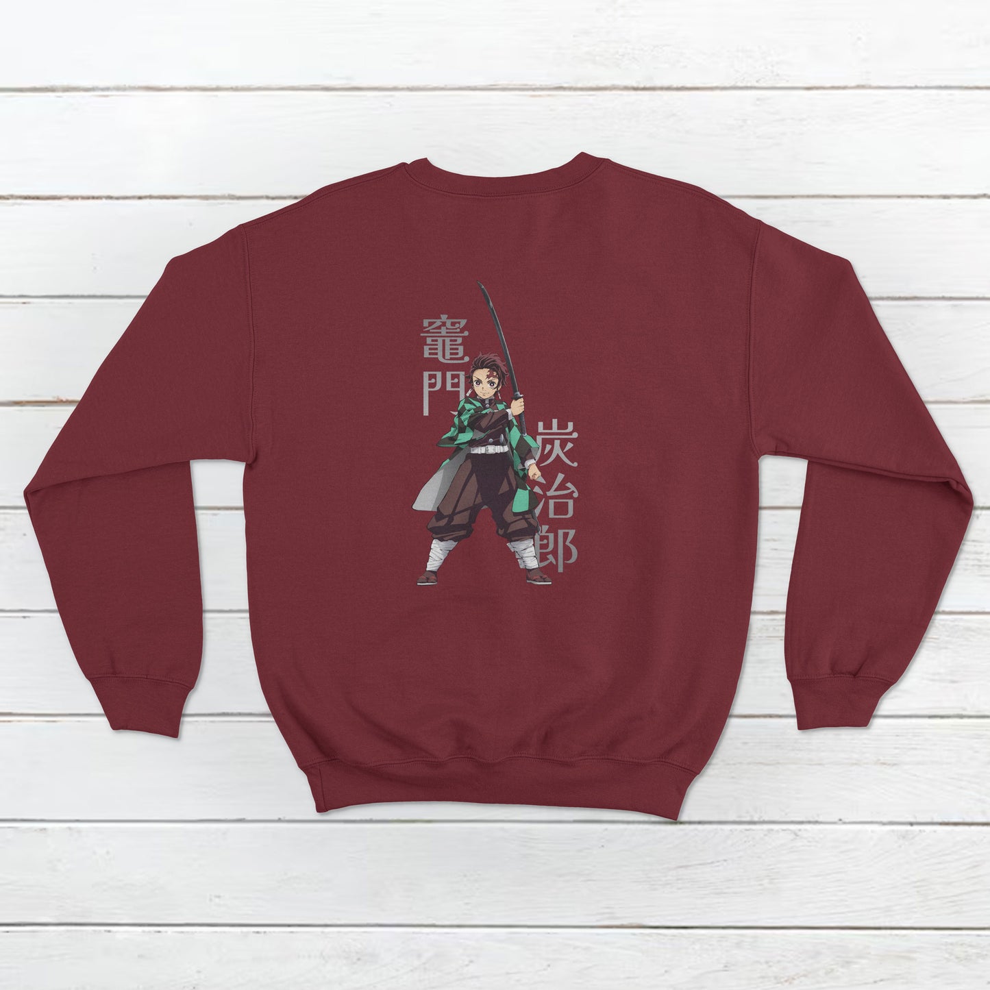 Unisex Tanjiro Kamado from Demon Slayer Pallet Design Front and Back Sweatshirt