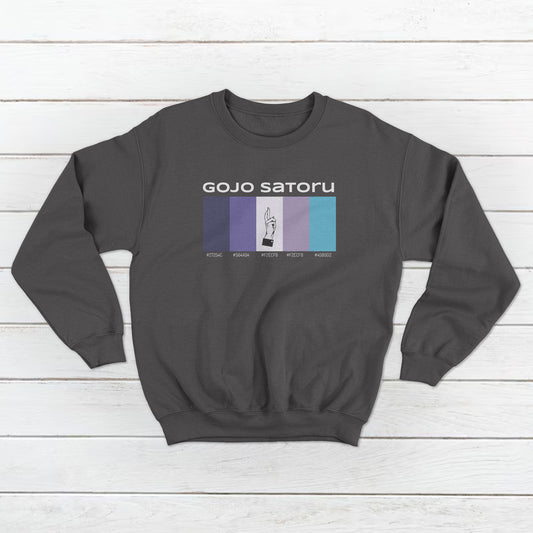 Unisex Gojo Satoru from Jujutsu Kaisen Pallet Design Front and Back Sweatshirts