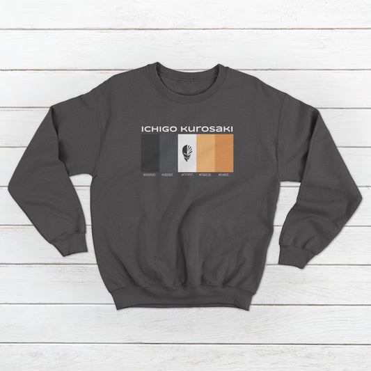 Unisex Ichigo Kurosaki from Bleach Pallet Design Front and Back Sweatshirt