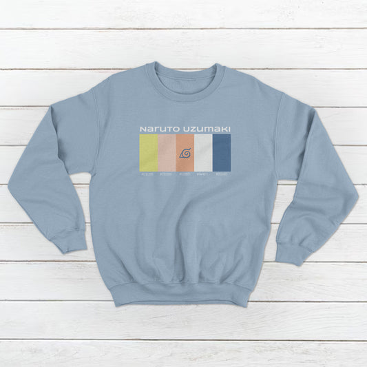 Unisex Naruto Uzumaki from Naruto Pallet Design Front and Back Sweatshirt