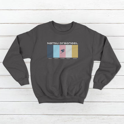 Unisex Nastu Dragneel from Fairy Tail Pallet Design Front and Back Sweatshirt