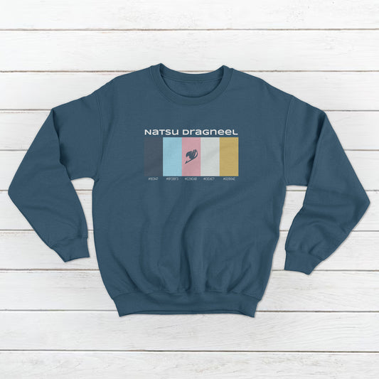 Unisex Nastu Dragneel from Fairy Tail Pallet Design Front and Back Sweatshirt