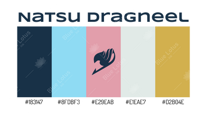 Fairy tail Natsu Dragneel T-Shirt Palette Design